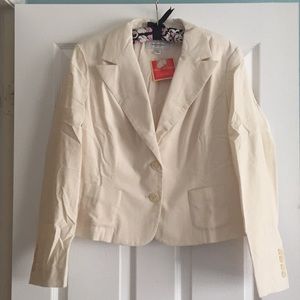 🆕 Isaac Mizrahi Large Blazer ~ Cream